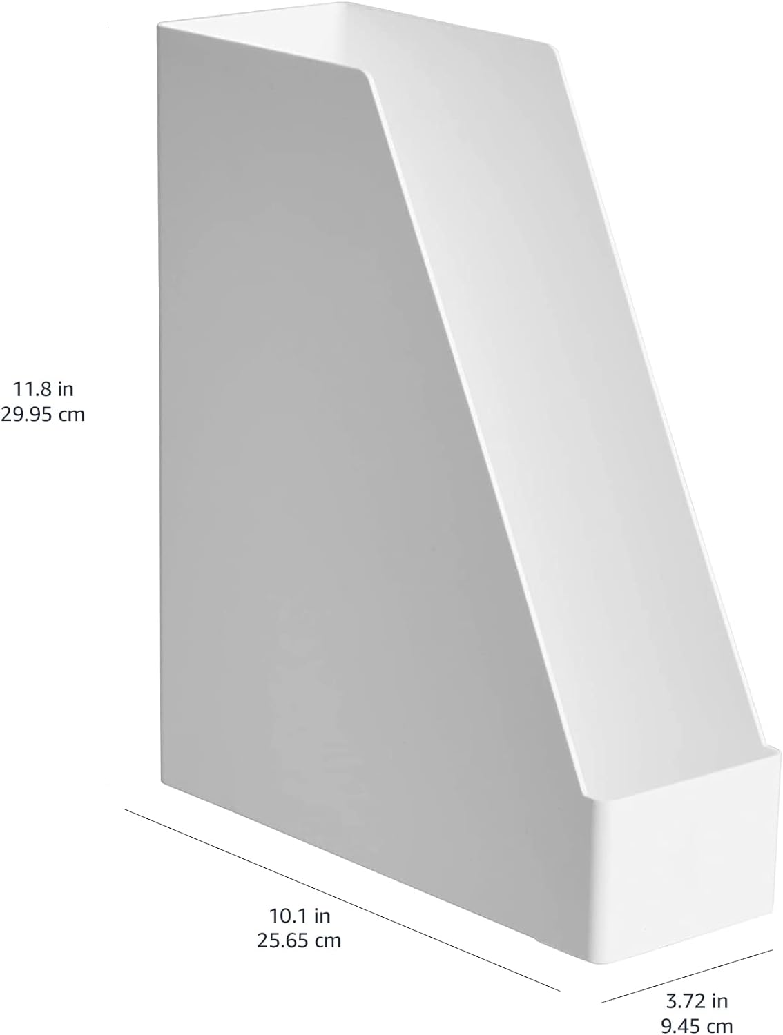 Basics Plastic Desk Organizer - Magazine Rack, White, 2-Pack - Image 5